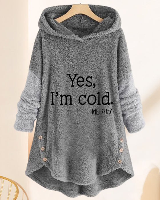 Casual Long Sleeve Hoodie Printed Tunic Top