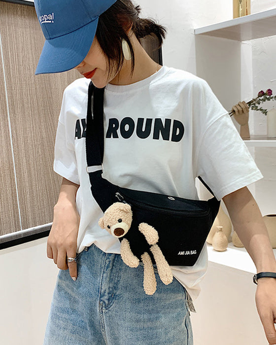 Cartoon bear shoulder bag