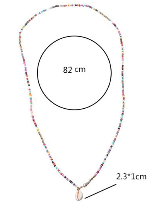 Colorful shell necklace