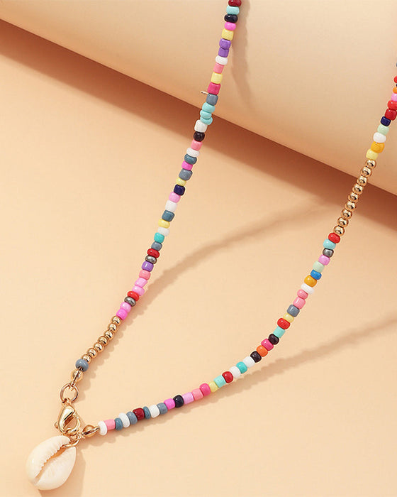 Colorful shell necklace