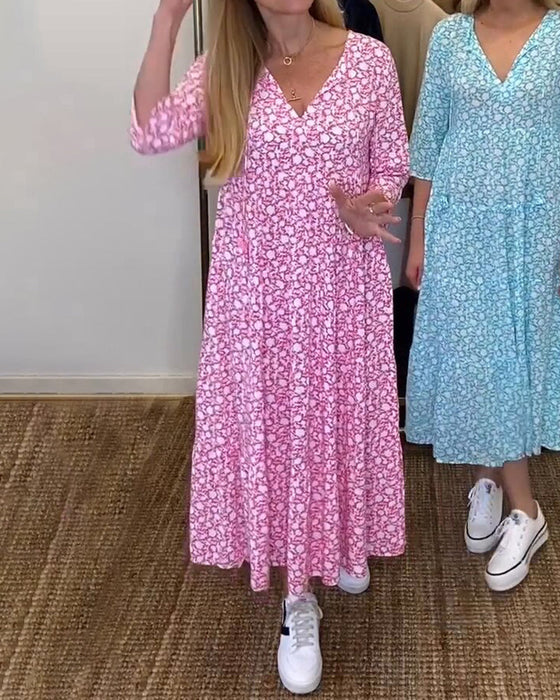 Floral print casual dress