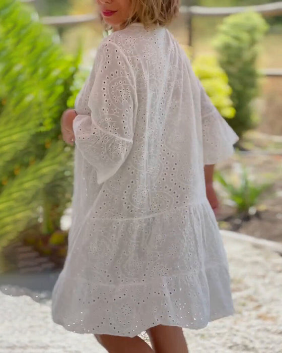 Hollow out loose dress