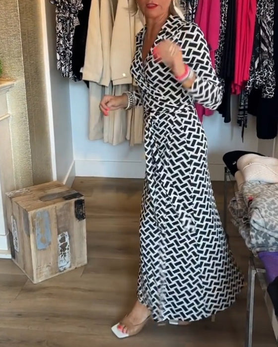 Slim fit printed dress