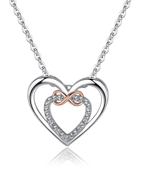 Fashion two-color love necklace