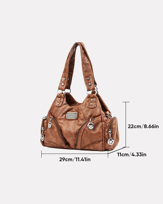 Vintage soft leather handbag messenger bag