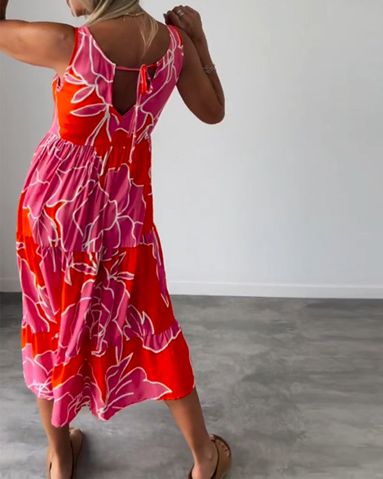 Women's patchwork printed dress